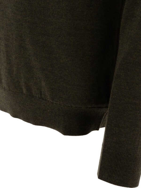 "NN.07" Polo zippé homme vert en laine coupe regular – Image 4