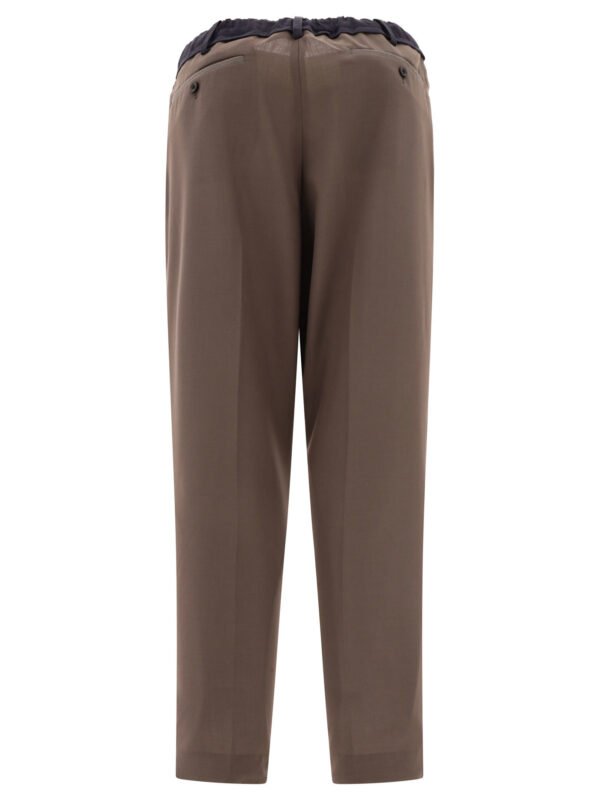 "Sacai" Pantalon homme marron en polyester et laine coupe regular - Image 2