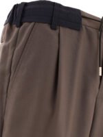 "Sacai" Pantalon homme marron en polyester et laine coupe regular - Image 4