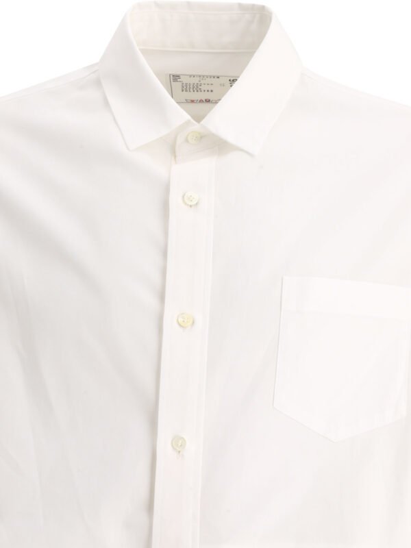 "Sacai" Chemise homme blanche en polyester - Image 3