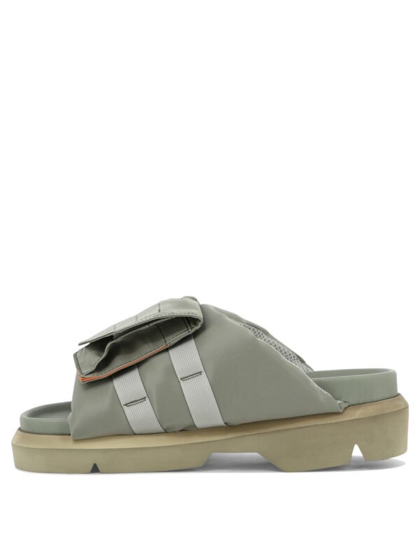 "Sacai" sandales Pocket vertes en nylon et caoutchouc pour homme - Image 3