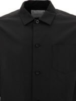 "Sacai" chemise homme noire avec poche en polyester et coton - Image 3