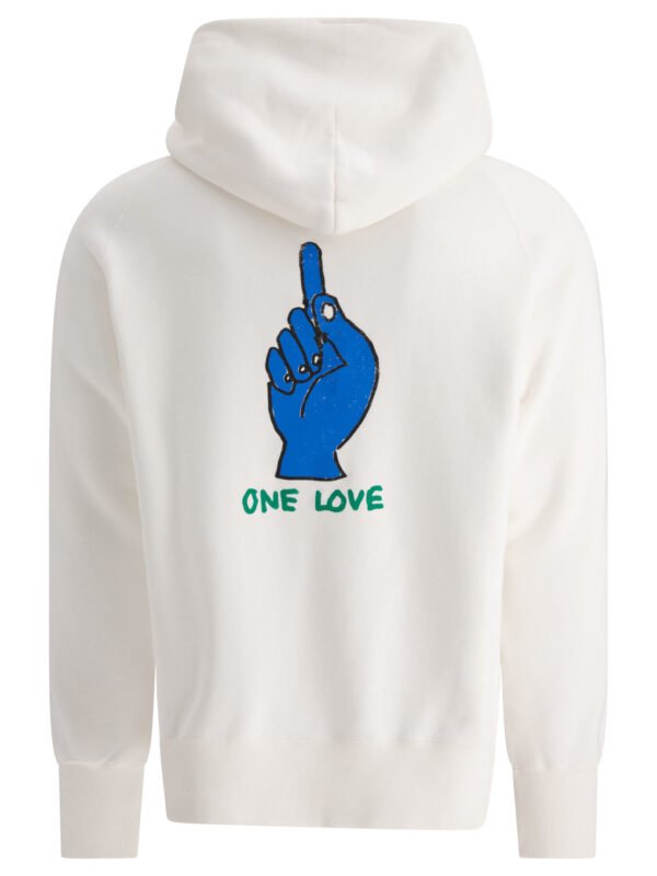 "Sacai" sweat à capuche blanc en coton coupe regular pour homme – Image 2