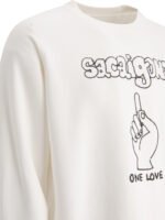 "Sacai" sweat-shirt Gonz Sacaigonz homme blanc en coton coupe relaxed – Image 4