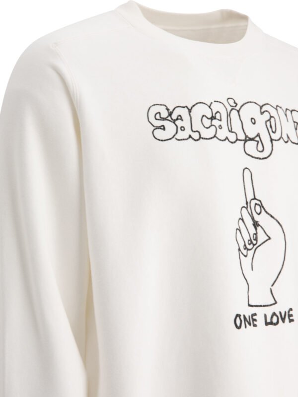"Sacai" sweat-shirt Gonz Sacaigonz homme blanc en coton coupe relaxed – Image 4