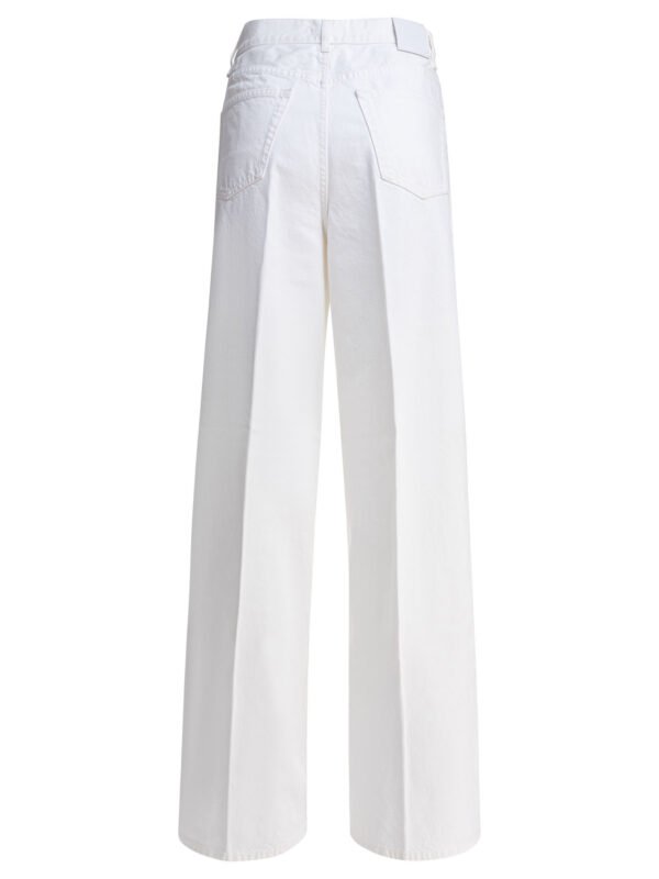 "Toteme" jeans femme blancs en coton – Image 2