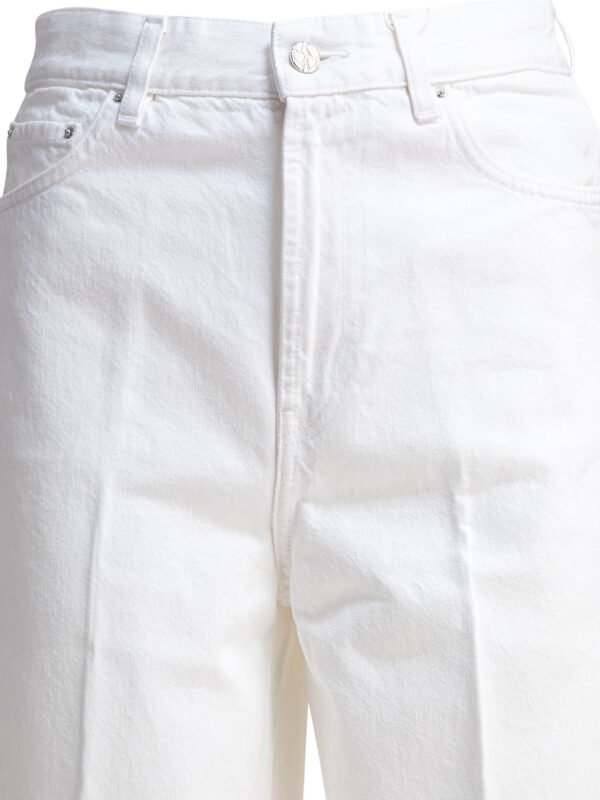 "Toteme" jeans femme blancs en coton – Image 3