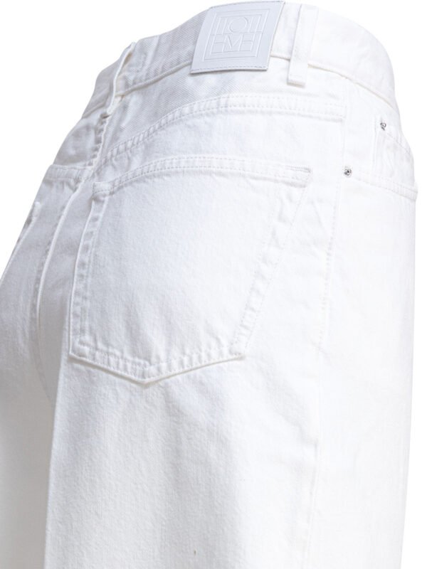 "Toteme" jeans femme blancs en coton – Image 4