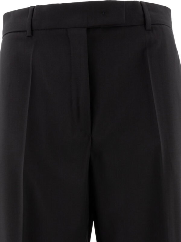 "Max Mara Sportmax" Pantalon oversize femme noir en laine coupe ample – Image 3