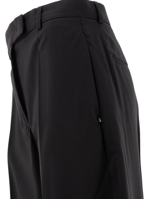 "Max Mara Sportmax" Pantalon oversize femme noir en laine coupe ample – Image 4