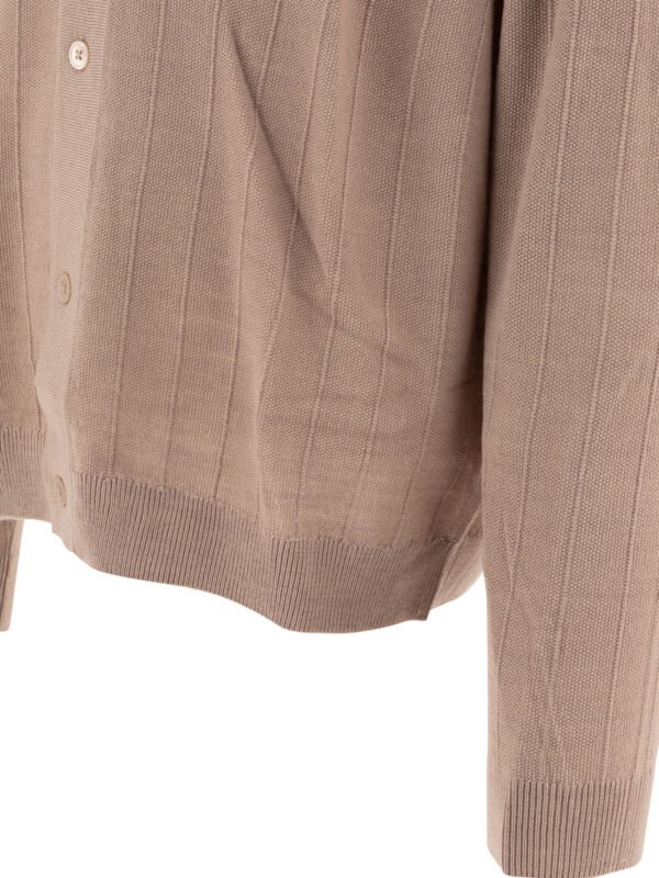 "NN.07" polo Thor à manches longues homme beige en laine et acrylique coupe regular – Image 4