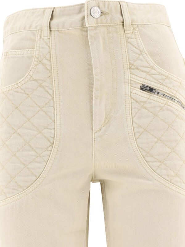 "Isabel Marant" Jean femme beige en coton coupe regular – Image 3