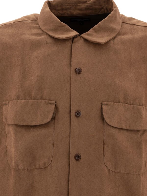 "Engineered Garments" chemise Classic homme marron en polyester coupe relaxed – Image 3