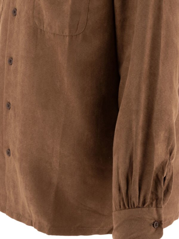 "Engineered Garments" chemise Classic homme marron en polyester coupe relaxed – Image 4