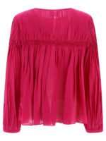 "Marant Étoile" Abadi Blouse femme fuchsia en coton et viscose, coupe regular – Image 2
