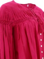 "Marant Étoile" Abadi Blouse femme fuchsia en coton et viscose, coupe regular – Image 4