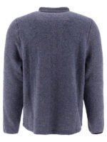 "Rayon Vert" veste polaire Becco homme bleue en laine et coton coupe regular – Image 2