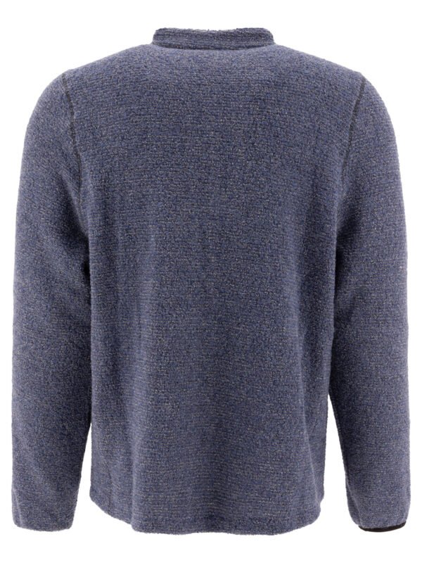 "Rayon Vert" veste polaire Becco homme bleue en laine et coton coupe regular – Image 2