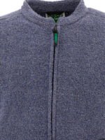 "Rayon Vert" veste polaire Becco homme bleue en laine et coton coupe regular – Image 3
