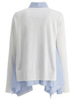 "Sacai" cardigan chemise femme blanc en polyester coupe regular - Image 2