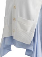 "Sacai" cardigan chemise femme blanc en polyester coupe regular - Image 4