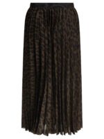 "Sacai" jupe femme marron plissée imprimé léopard en polyester - Image 2