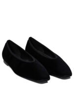 "Toteme" Ballerines femme noires en velours et cuir – Image 2