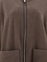 "Toteme" veste femme marron en laine feutrée coupe oversize - Image 3
