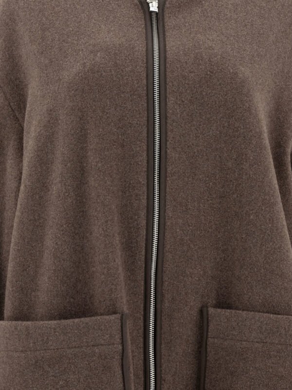 "Toteme" veste femme marron en laine feutrée coupe oversize - Image 3