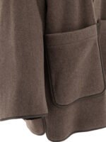 "Toteme" veste femme marron en laine feutrée coupe oversize - Image 4