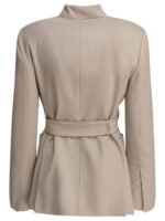 "Max Mara" veste femme beige en laine mohair et soie – Image 2
