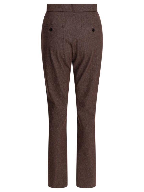 "Max Mara" pantalon effet denim marron en coton pour femme – Image 2