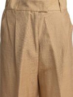 "Max Mara Pure" pantalon beige en lin et soie pour femme – Image 3