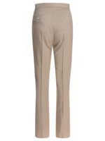 "Max Mara" pantalon femme beige droit en laine, mohair et soie – Image 2