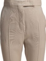 "Max Mara" pantalon femme beige droit en laine, mohair et soie – Image 3