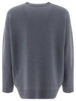 "Max Mara" pull femme gris col rond 1951 en viscose - Image 2