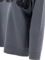 "Max Mara" pull femme gris col rond 1951 en viscose - Image 4