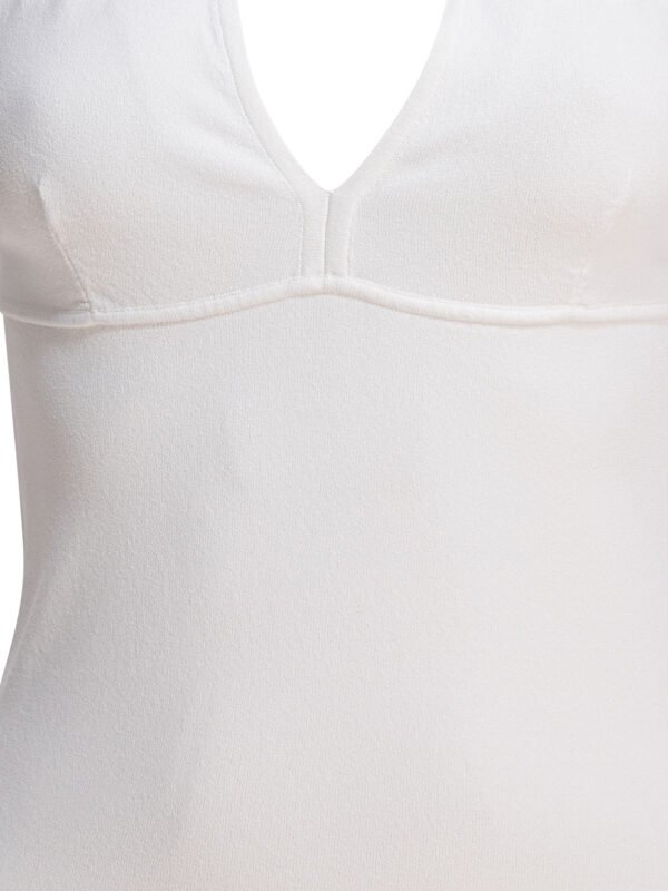 "Max Mara" top femme blanc en viscose sans manches – Image 3