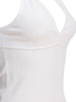 "Max Mara" top femme blanc en viscose sans manches – Image 4