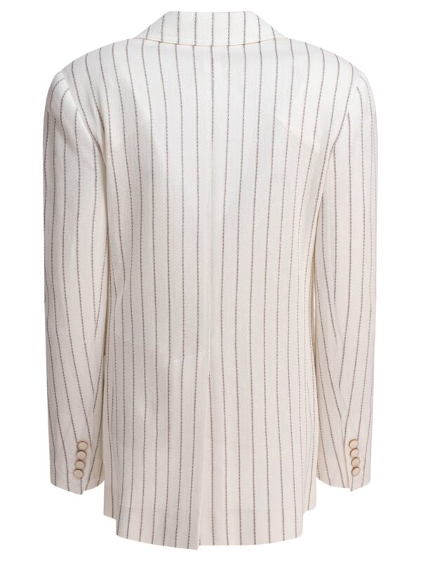"Max Mara" blazer femme blanc Jadi en coton et lin - Image 2