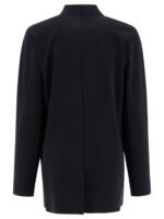 "Max Mara" blazer droit femme bleu nuit en coton coupe regular - Image 2