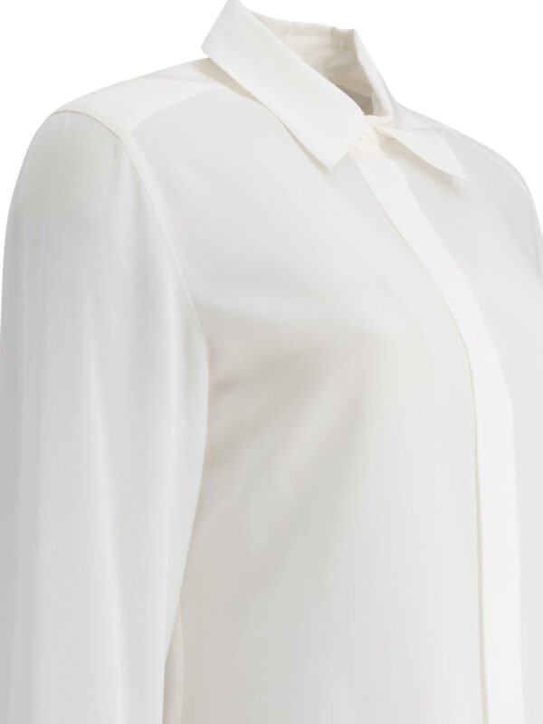 "Max Mara Sportmax" chemise femme blanche en soie coupe regular - Image 4