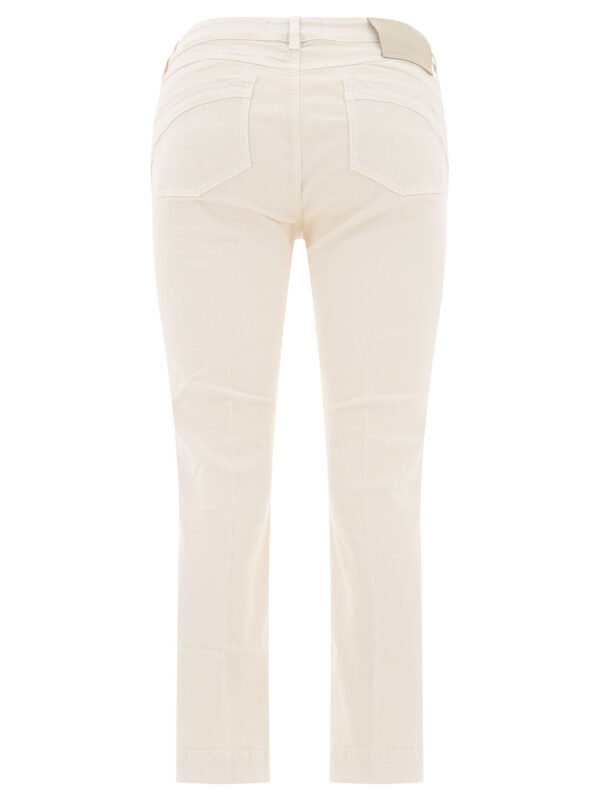 "Max Mara Sportmax" jeans blancs en denim coupe regular pour femme - Image 2