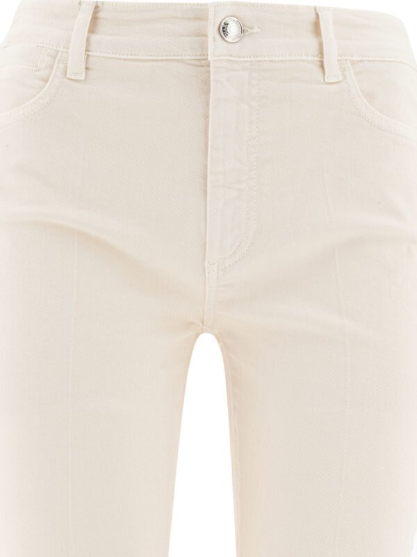 "Max Mara Sportmax" jeans blancs en denim coupe regular pour femme - Image 3