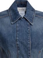 "Max Mara Sportmax" robe femme bleue en denim de coton - Image 3
