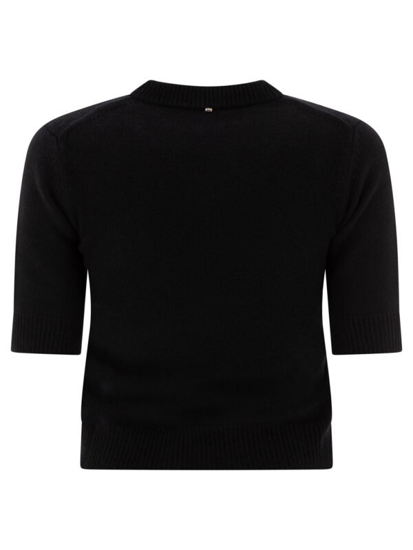 "Max Mara Sportmax" top femme noir en coton stretch – Image 2