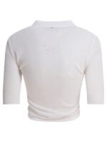 "Max Mara Sportmax" top polo femme blanc en coton – Image 2