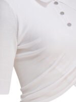 "Max Mara Sportmax" top polo femme blanc en coton – Image 4