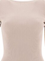 "Max Mara Sportmax" T-shirt femme beige en coton - Image 3