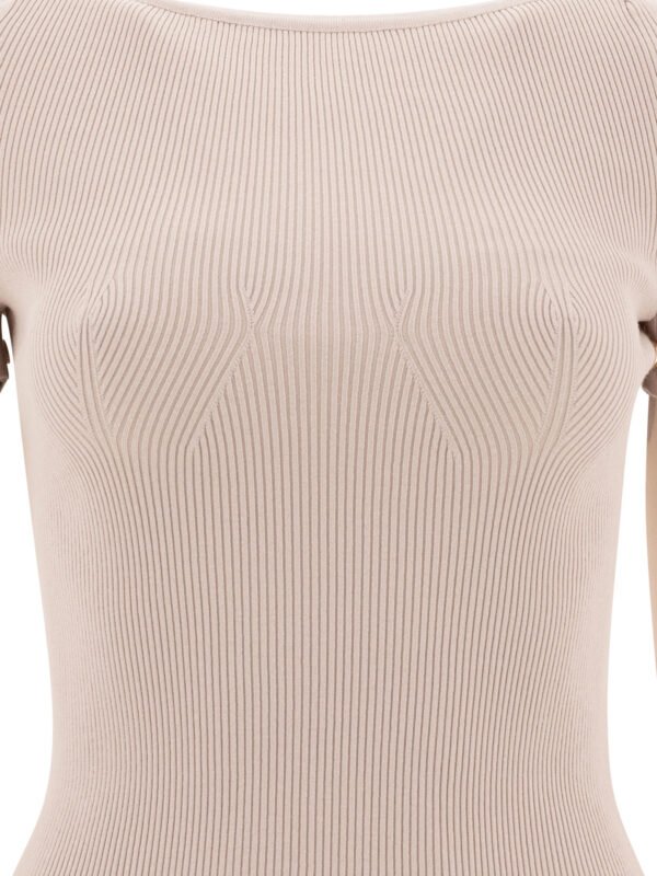 "Max Mara Sportmax" T-shirt femme beige en coton - Image 3